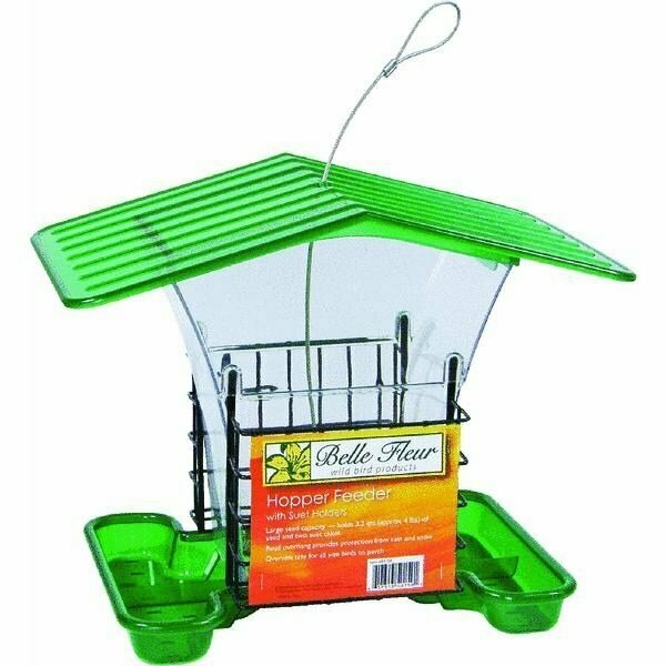 Hiatt Mfg Stokes Select Hopper Bird Feeder With Suet Cakes 50159